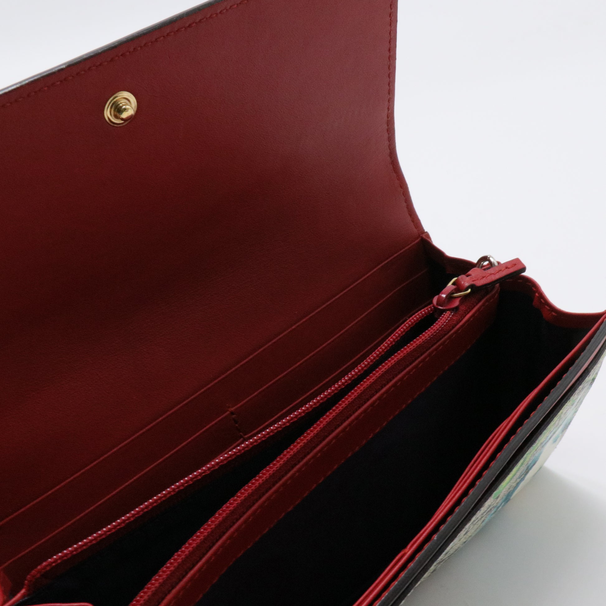Continental Wallet Blooms Print GG Coated Canvas