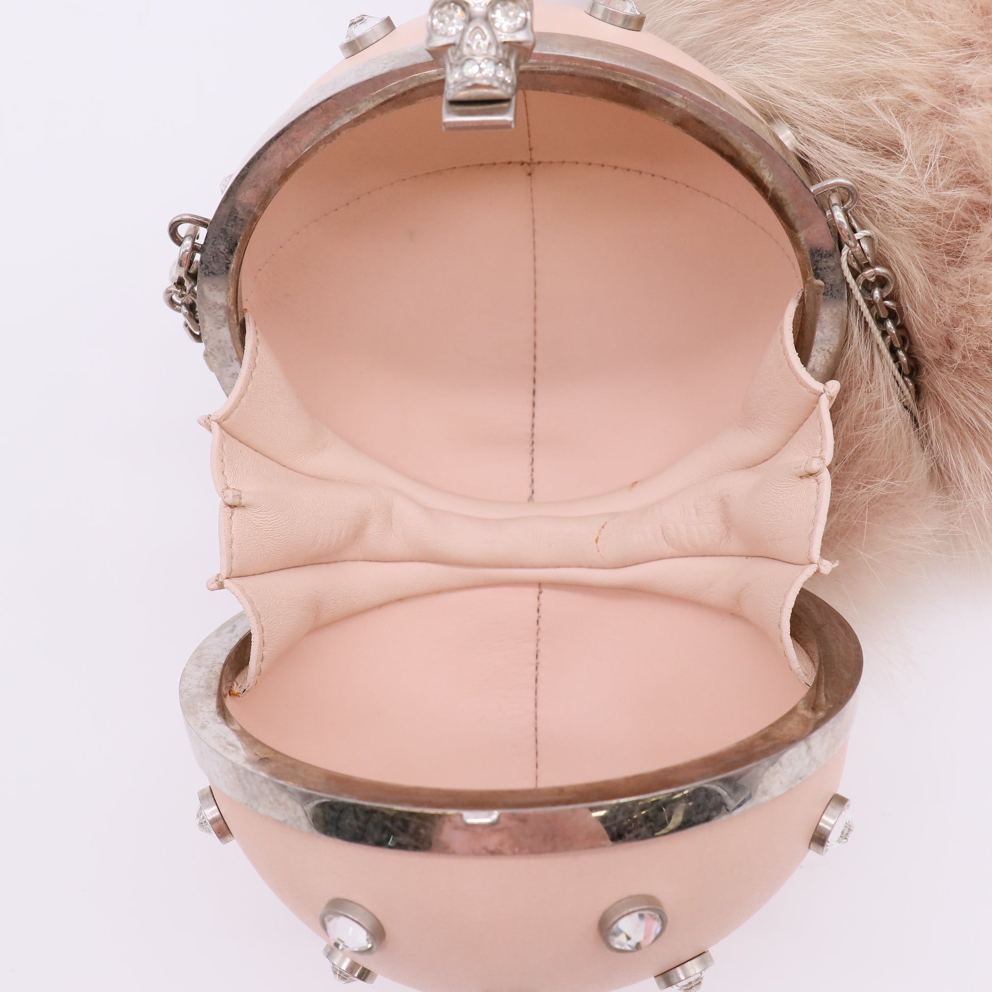 Alexander McQueen Beige Leather Britannia Studded Skull Box Bag twins LDJ4867