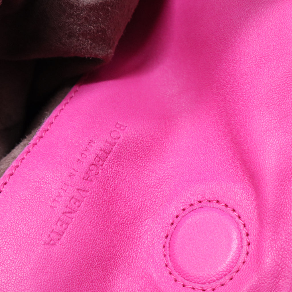 Pink Intrecciato Woven Nappa Leather Medium Campana Bag B21056