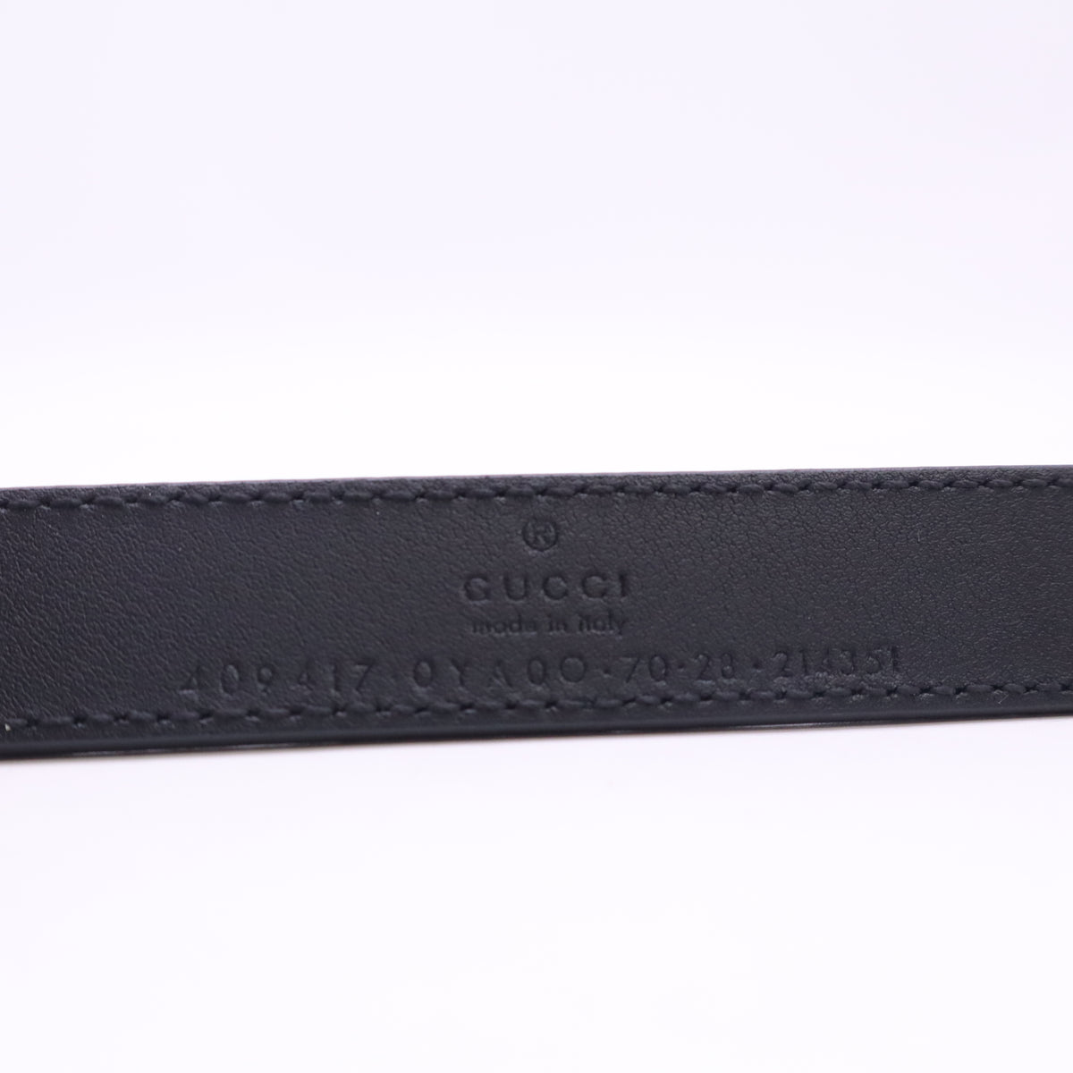 Calfskin Double G 20mm Belt 80 32 Black W23713