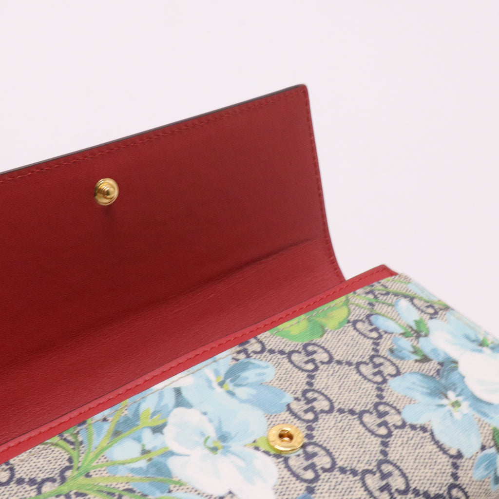 Continental Wallet Blooms Print GG Coated Canvas