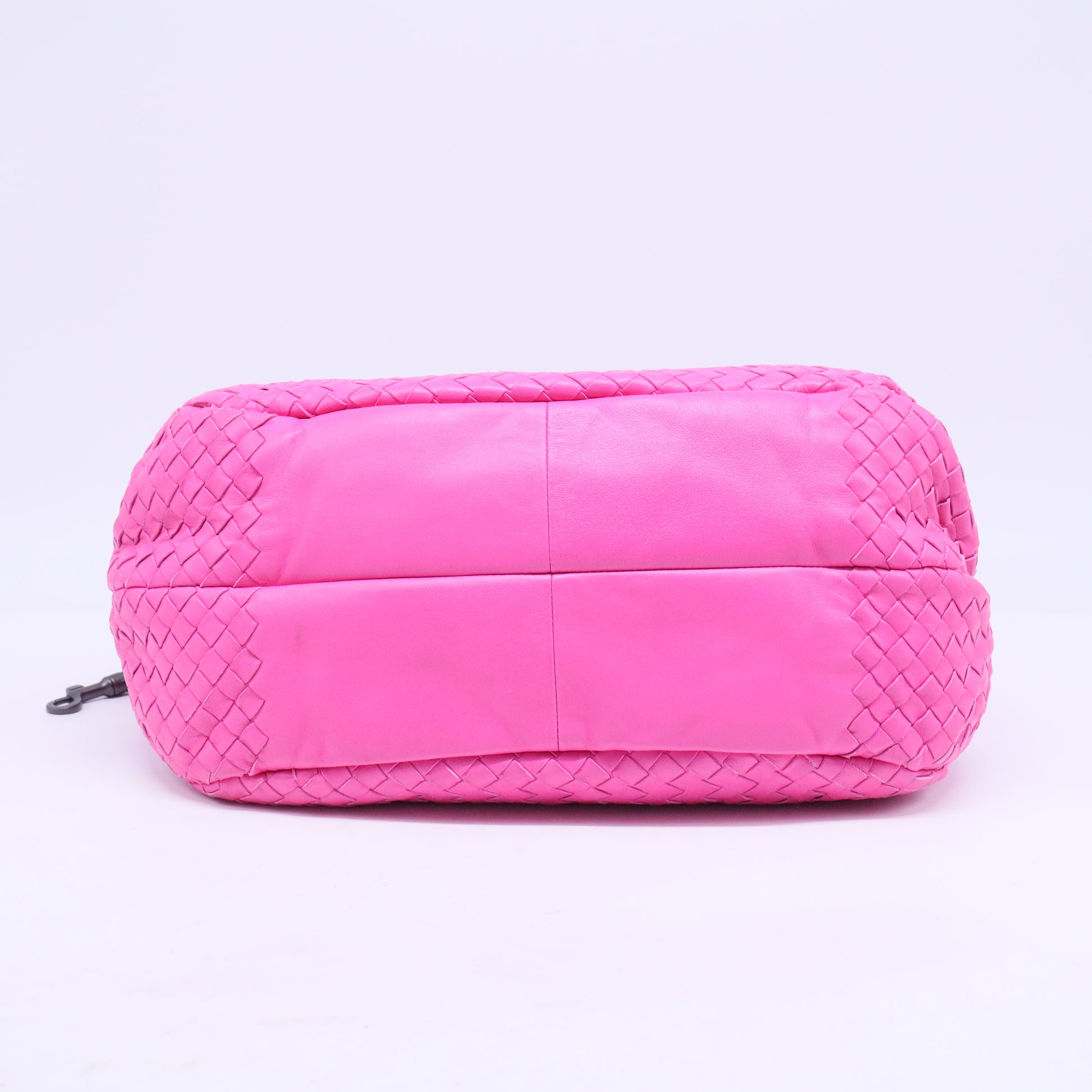 Pink Intrecciato Woven Nappa Leather Medium Campana Bag B21056