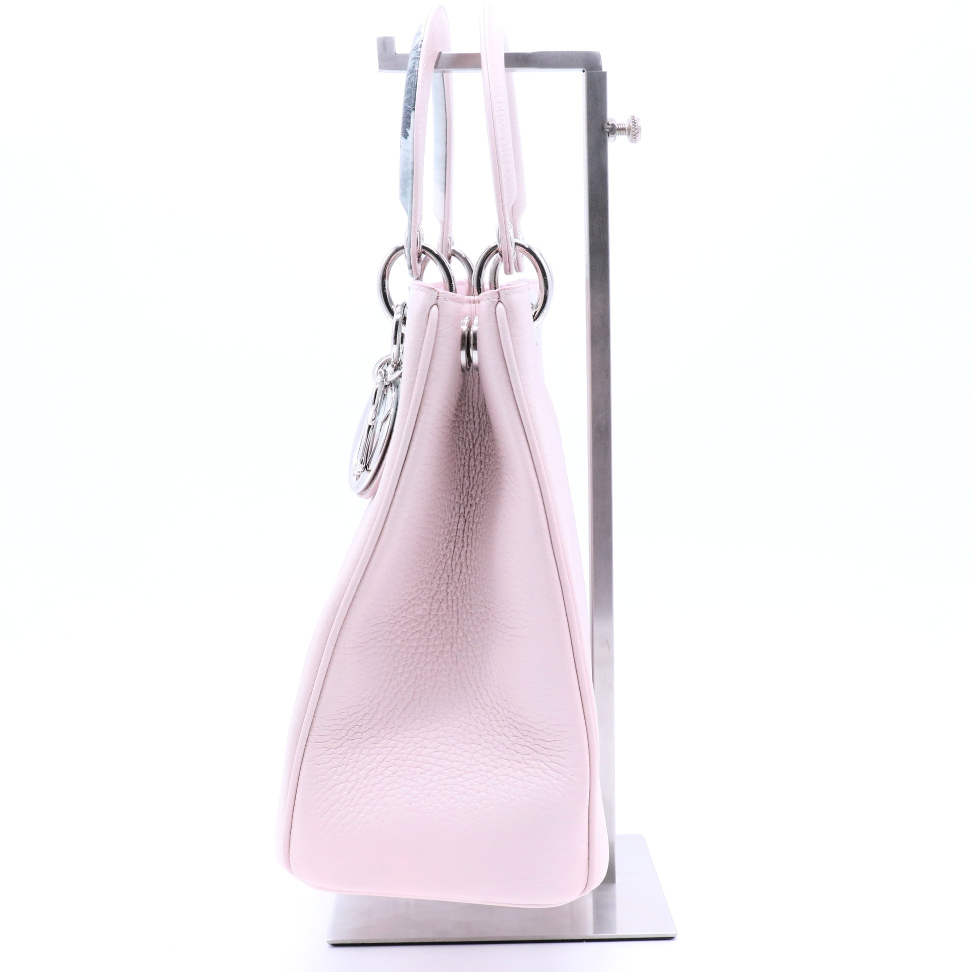 Dior Pink Floral Print Leather Medium Diorissimo Shopper Tote