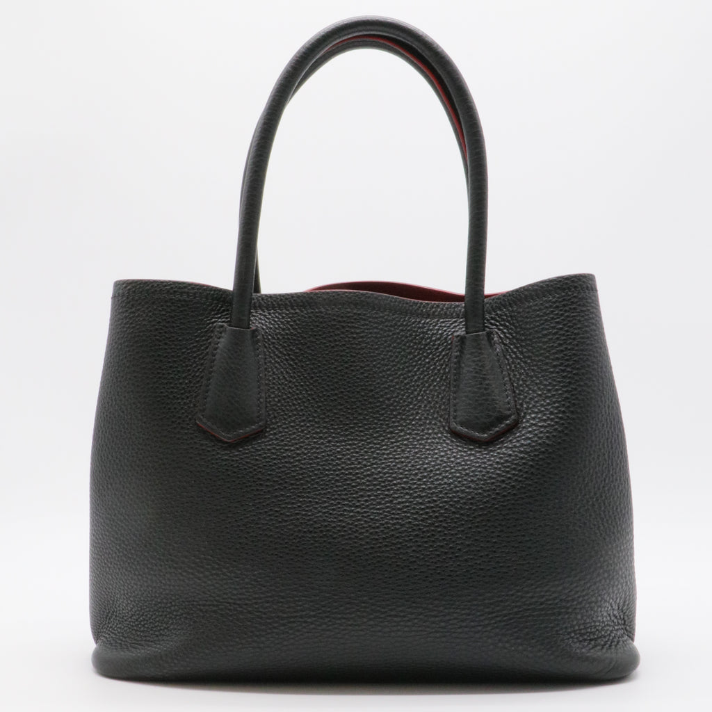 Saffiano Cuir Medium Double Bag Black Fuoco