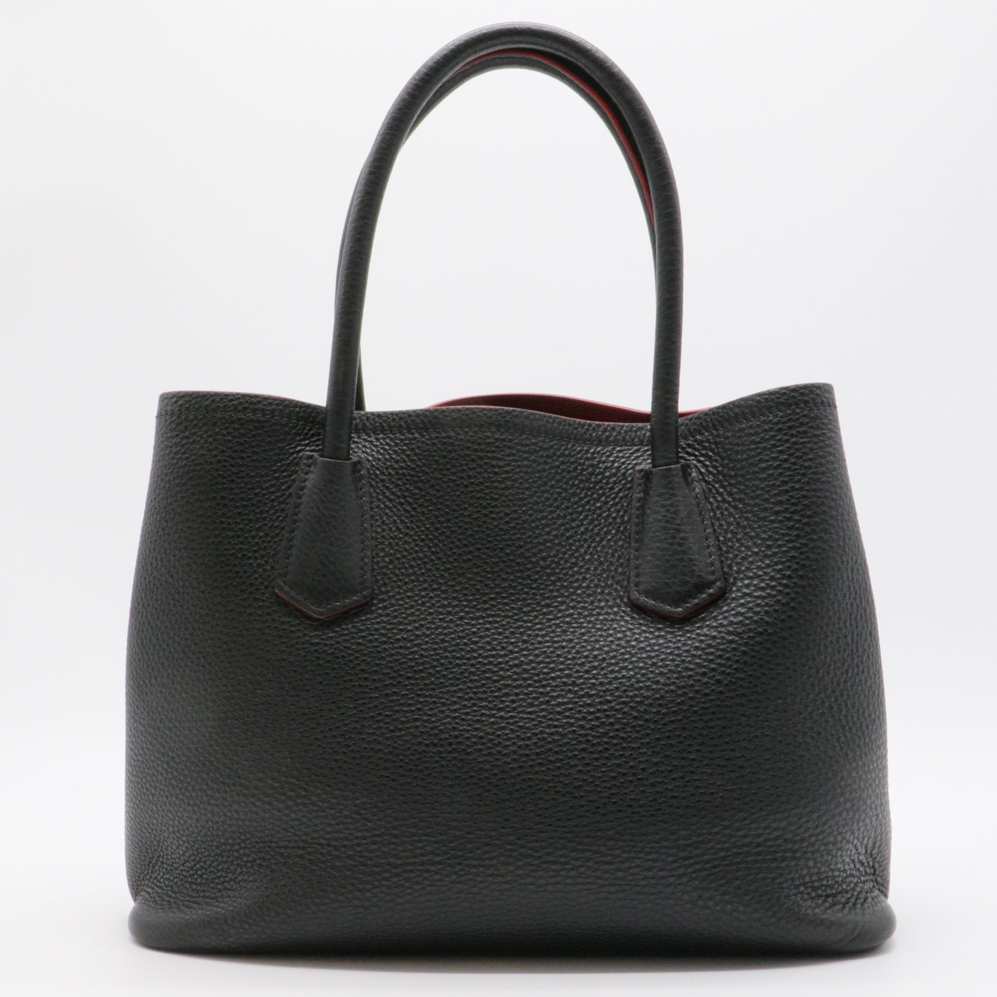 Saffiano Cuir Medium Double Bag Black Fuoco