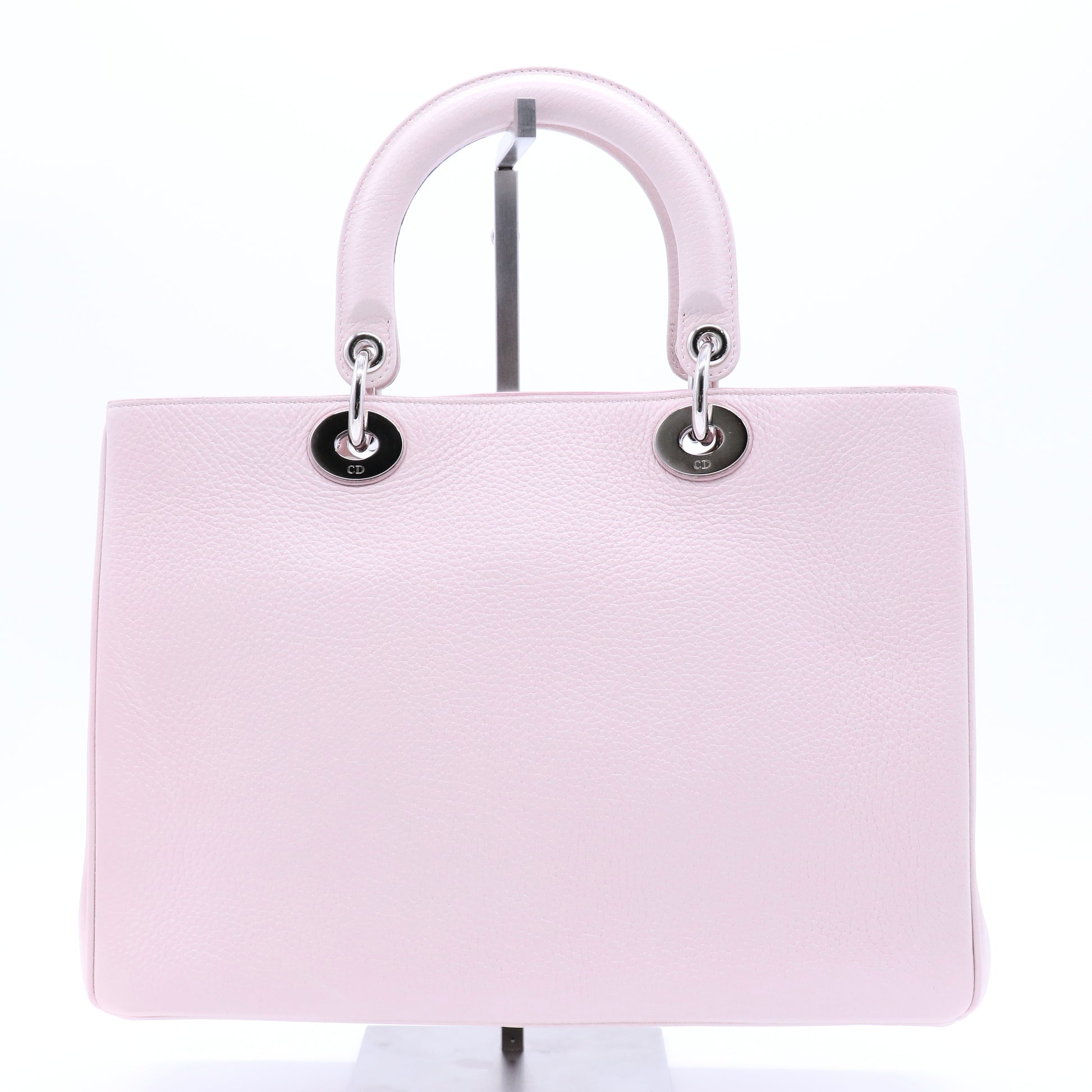 Dior Pink Floral Print Leather Medium Diorissimo Shopper Tote