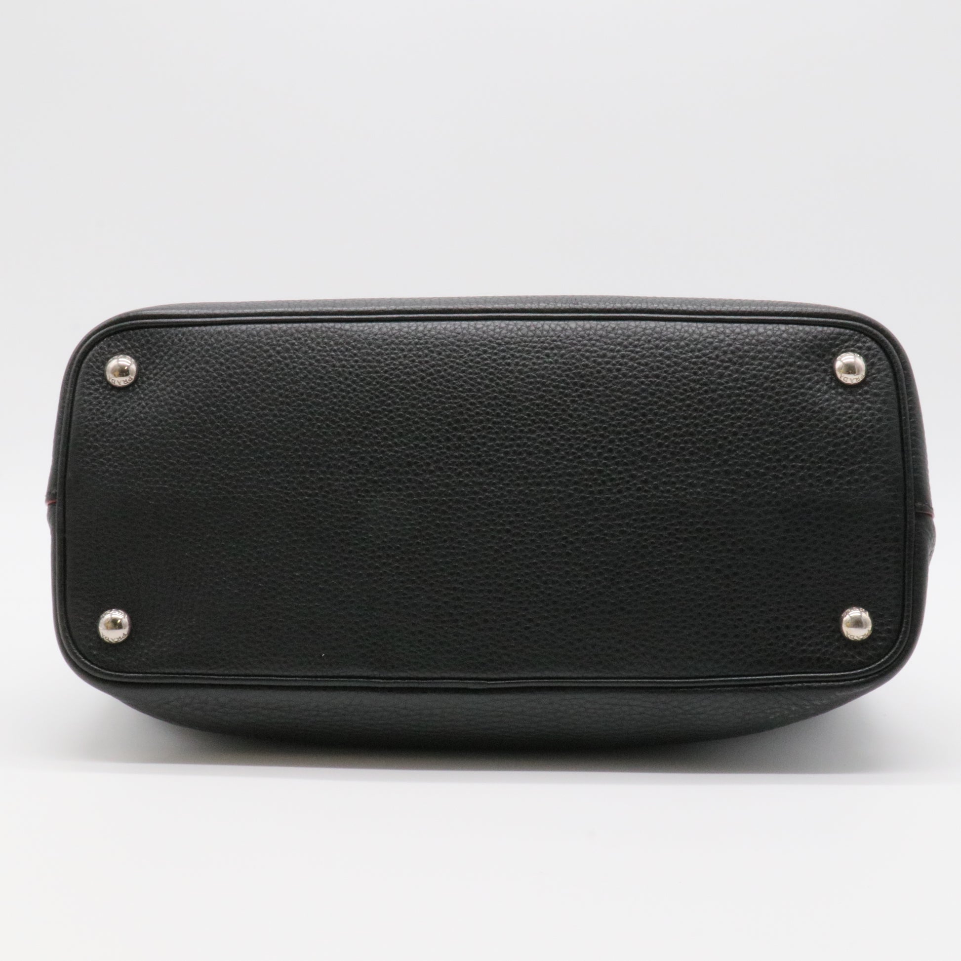 Saffiano Cuir Medium Double Bag Black Fuoco