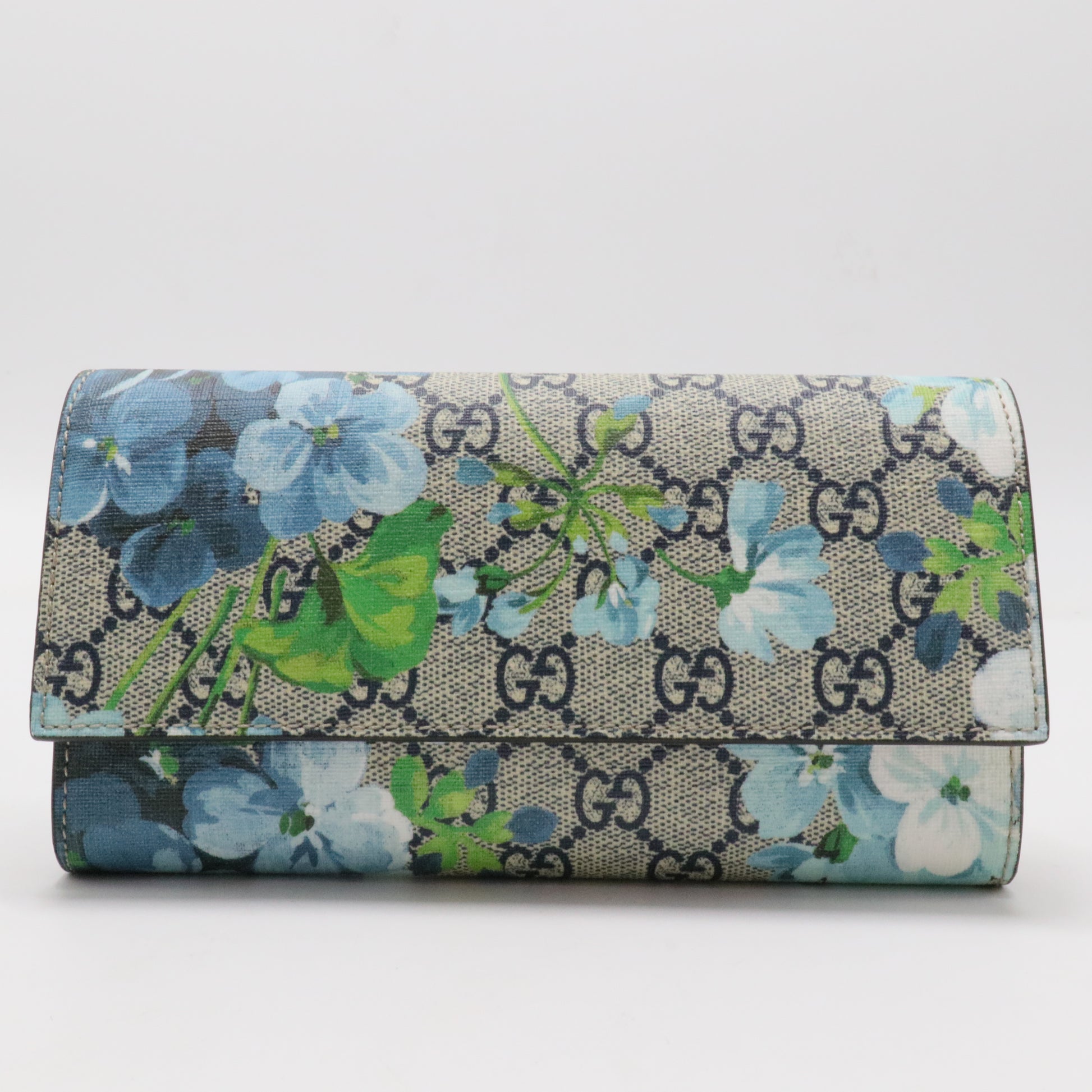 Continental Wallet Blooms Print GG Coated Canvas