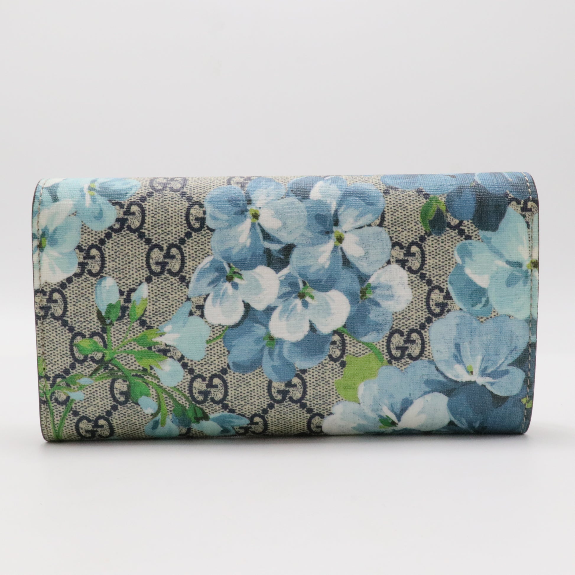Continental Wallet Blooms Print GG Coated Canvas