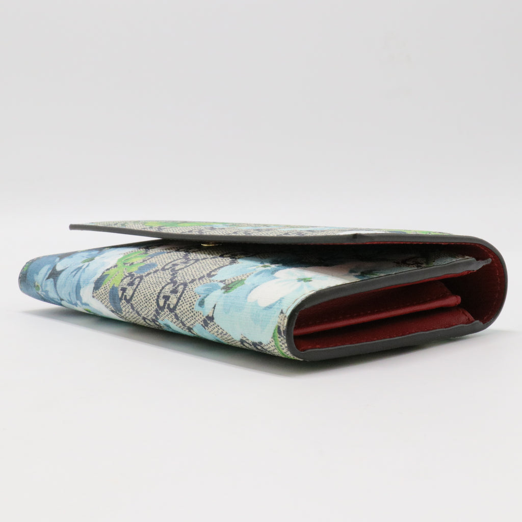 Continental Wallet Blooms Print GG Coated Canvas
