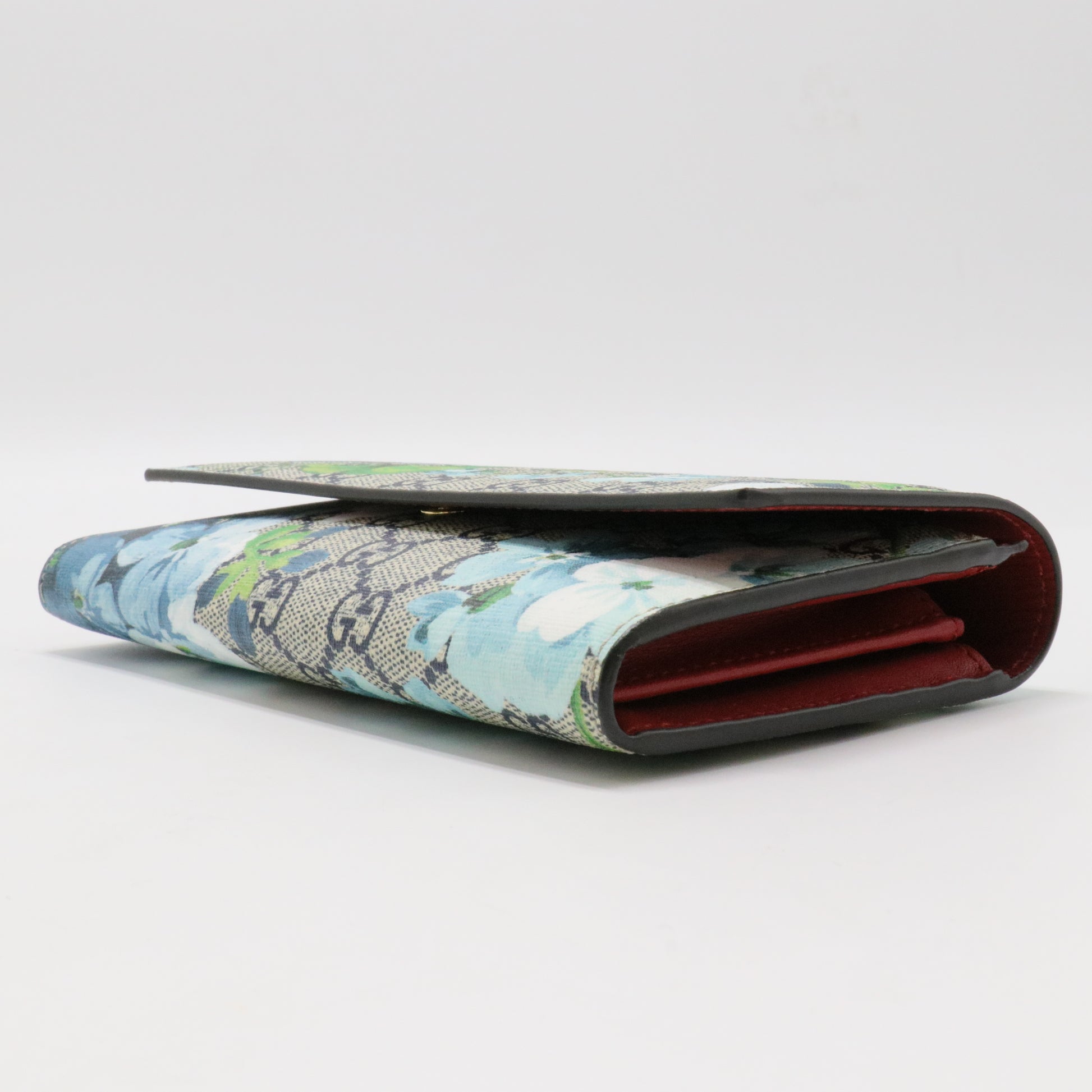Continental Wallet Blooms Print GG Coated Canvas