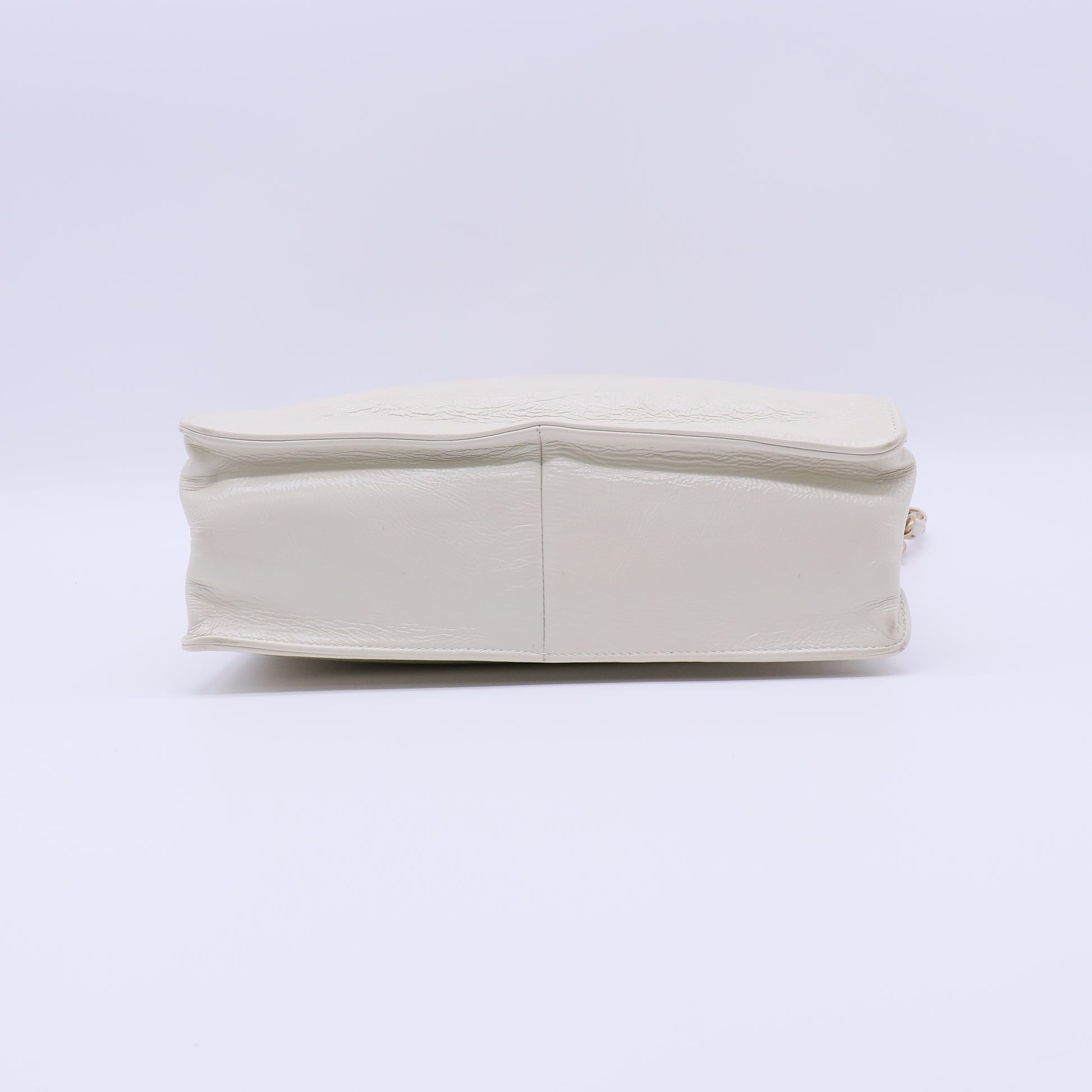 Chanel White calfskin shopping tote bag Twins LDJ4035
