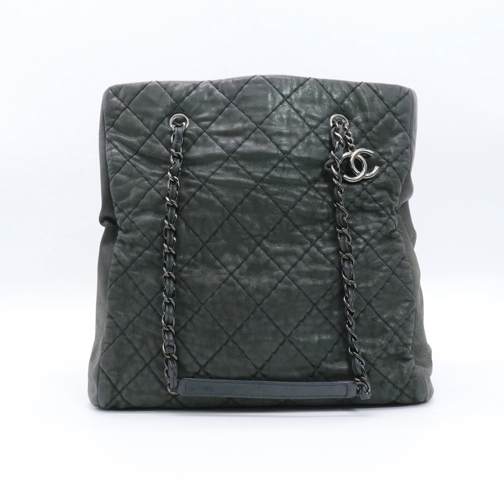 Black Leather Shoulder Bag twins