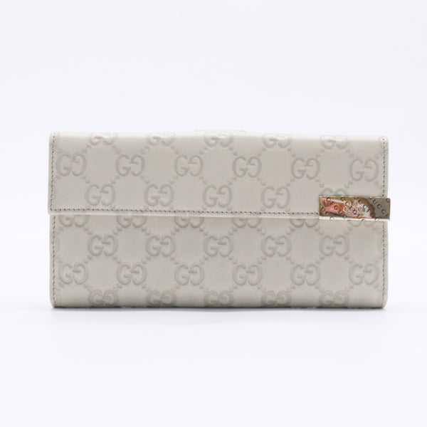 GG Signature Leather Continental Wallet