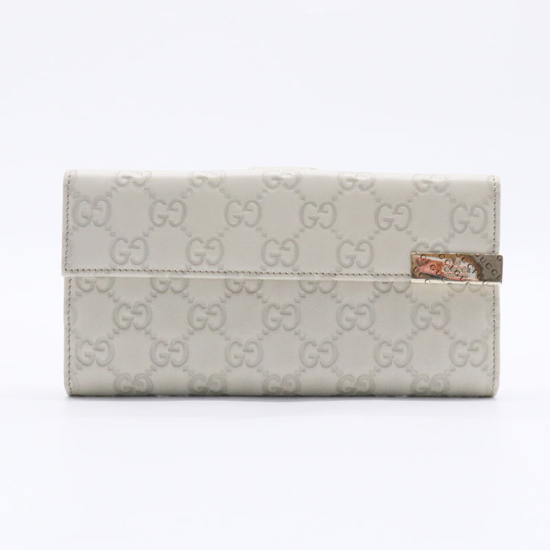 GG Signature Leather Continental Wallet