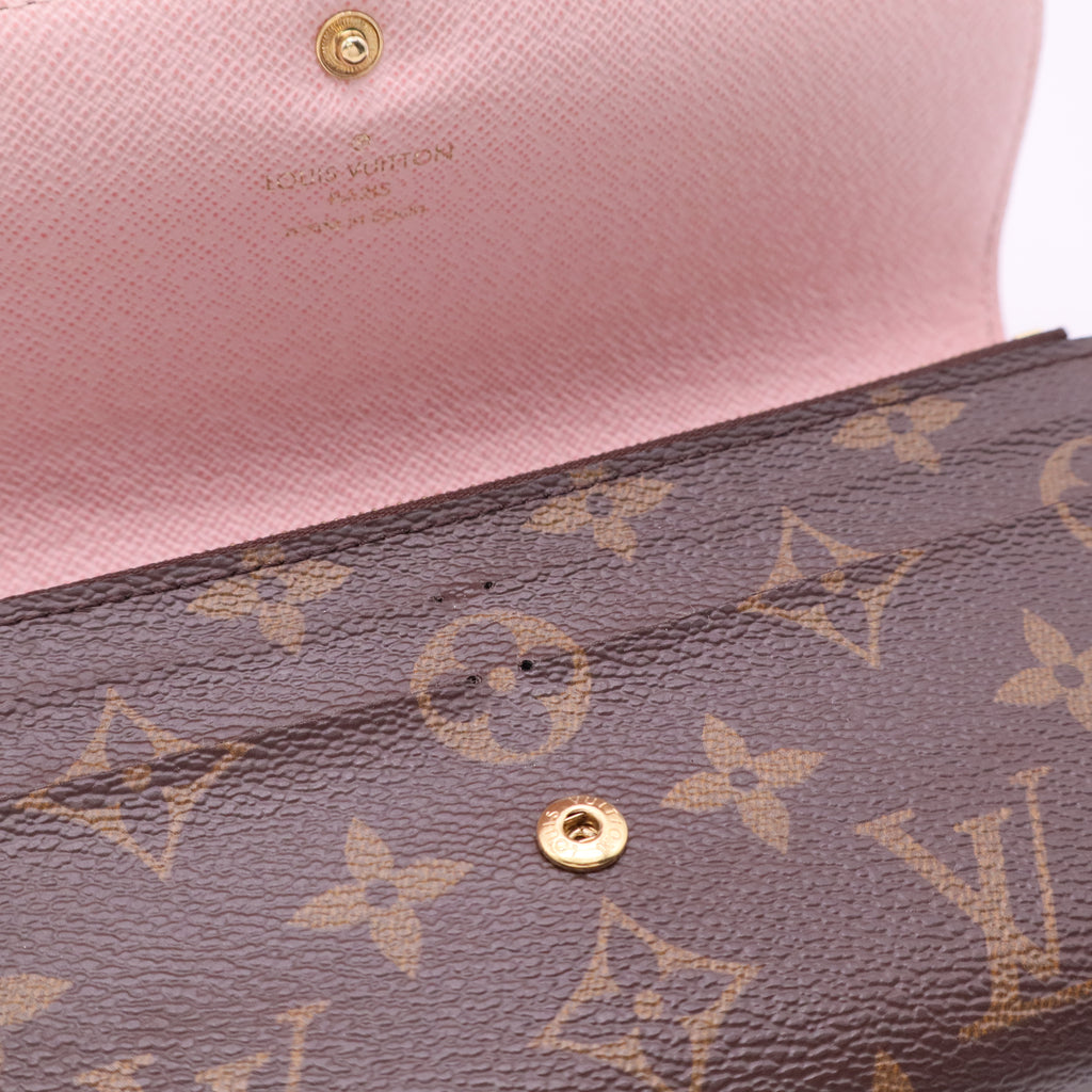 louis vuitton Monogram Emilie Portefeuille marron twins