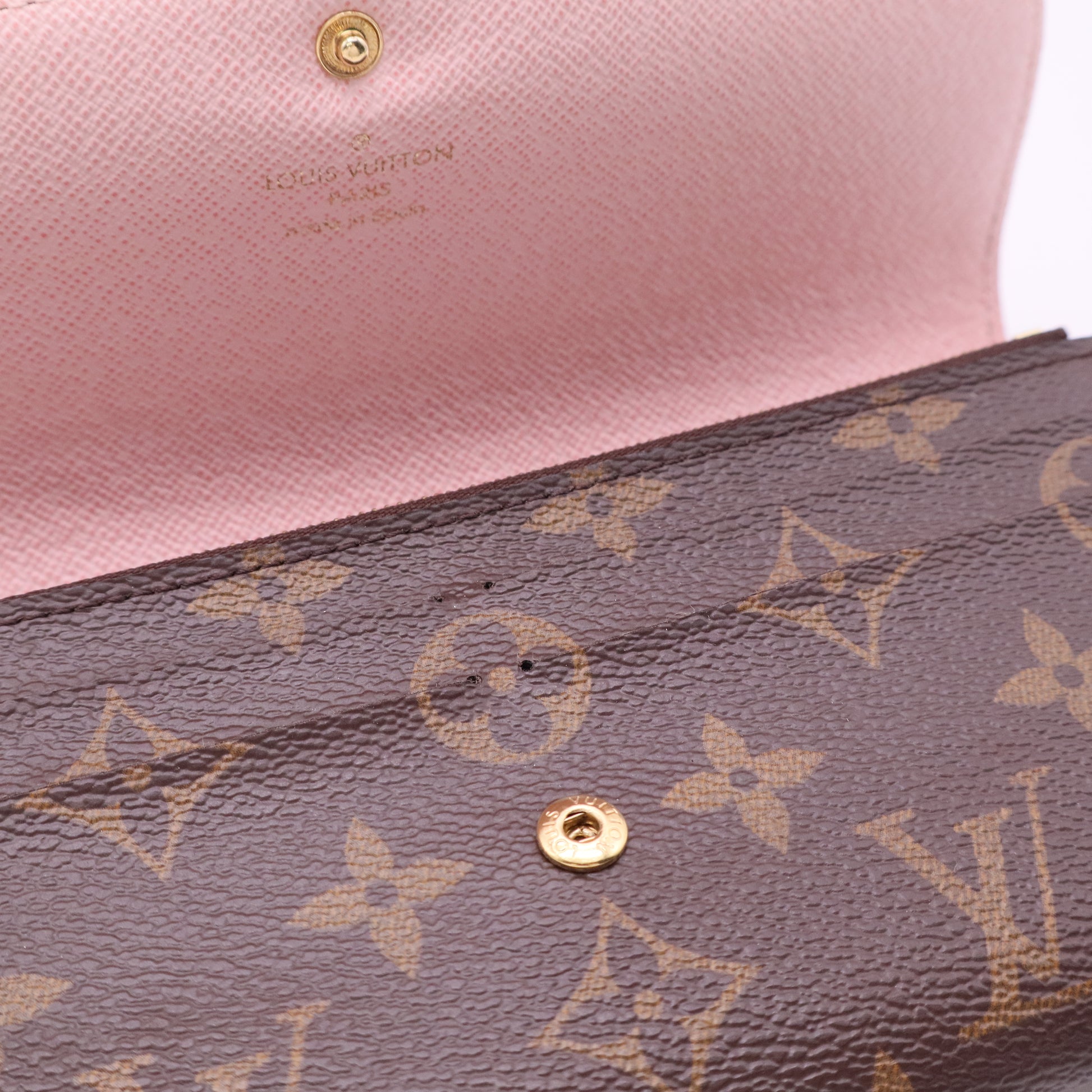 louis vuitton Monogram Emilie Portefeuille marron twins