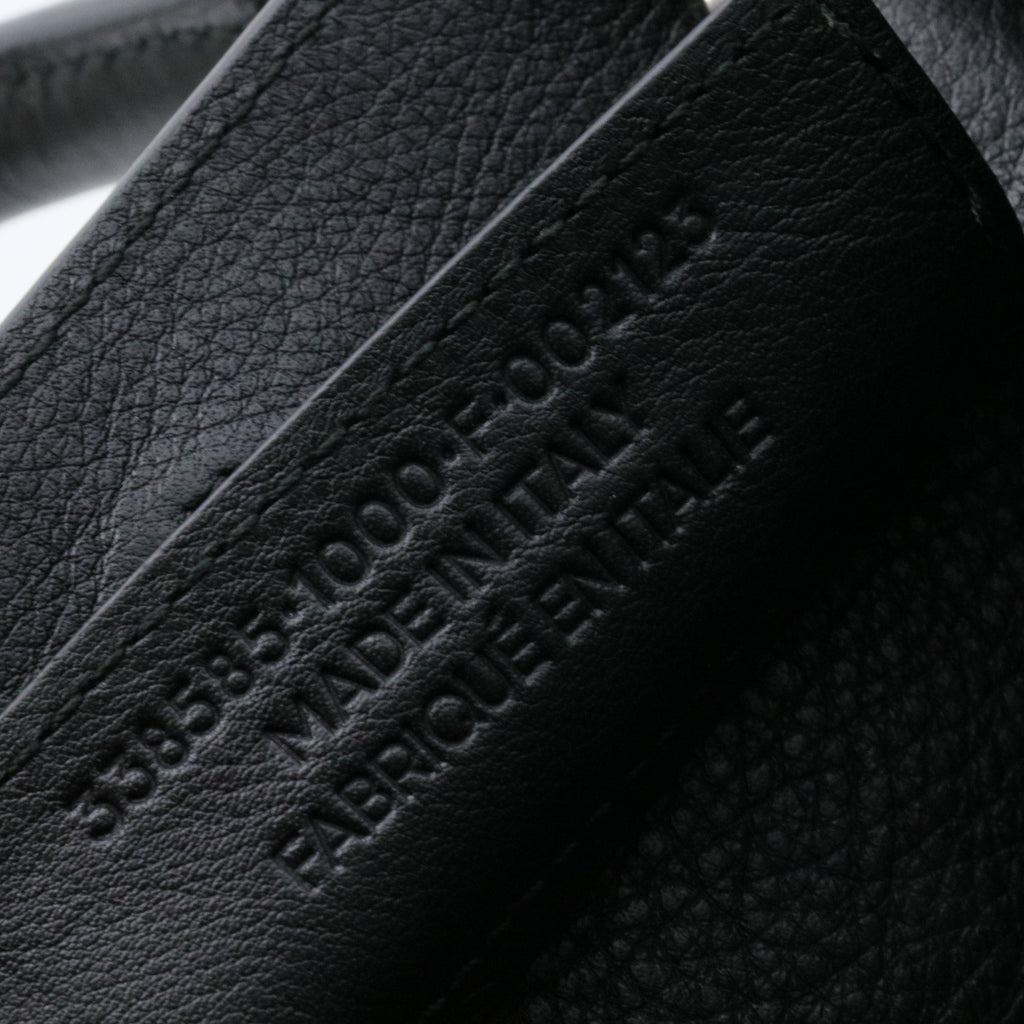 Calfskin Papier Mini A4 Zip Around Tote Black