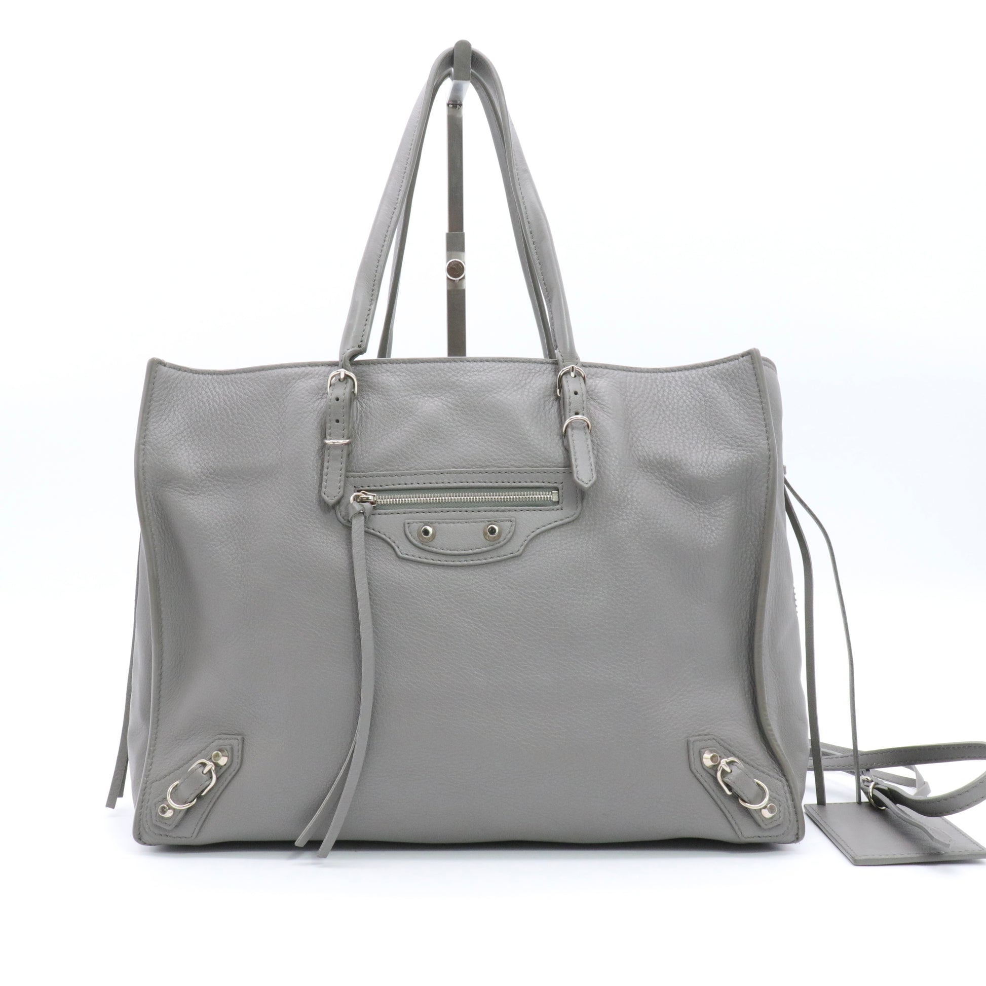 Veau Papier A4 Zip Around Tote Grey