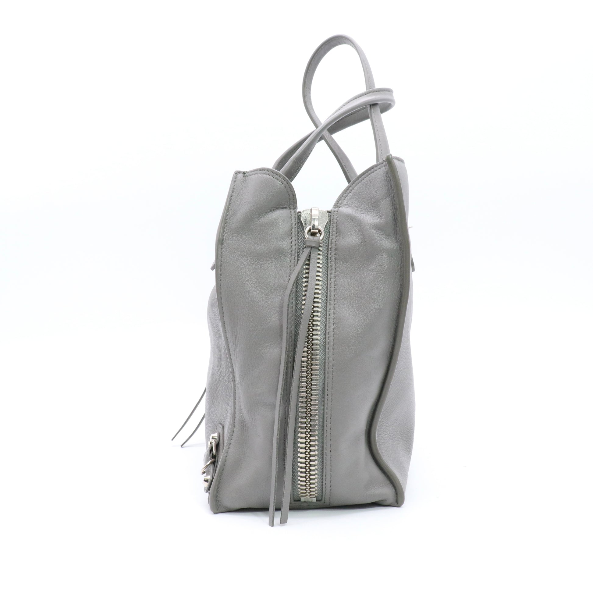 Veau Papier A4 Zip Around Tote Grey