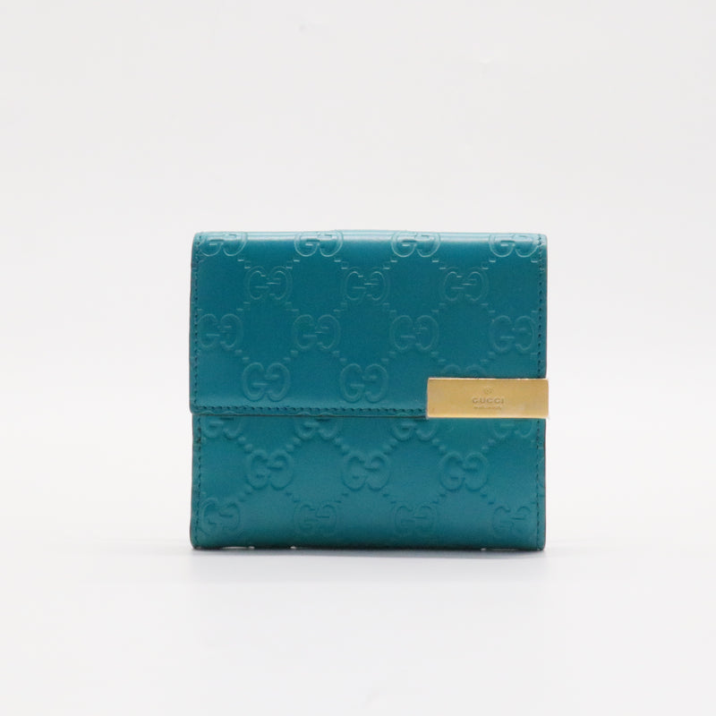 GG Signature Leather French Wallet