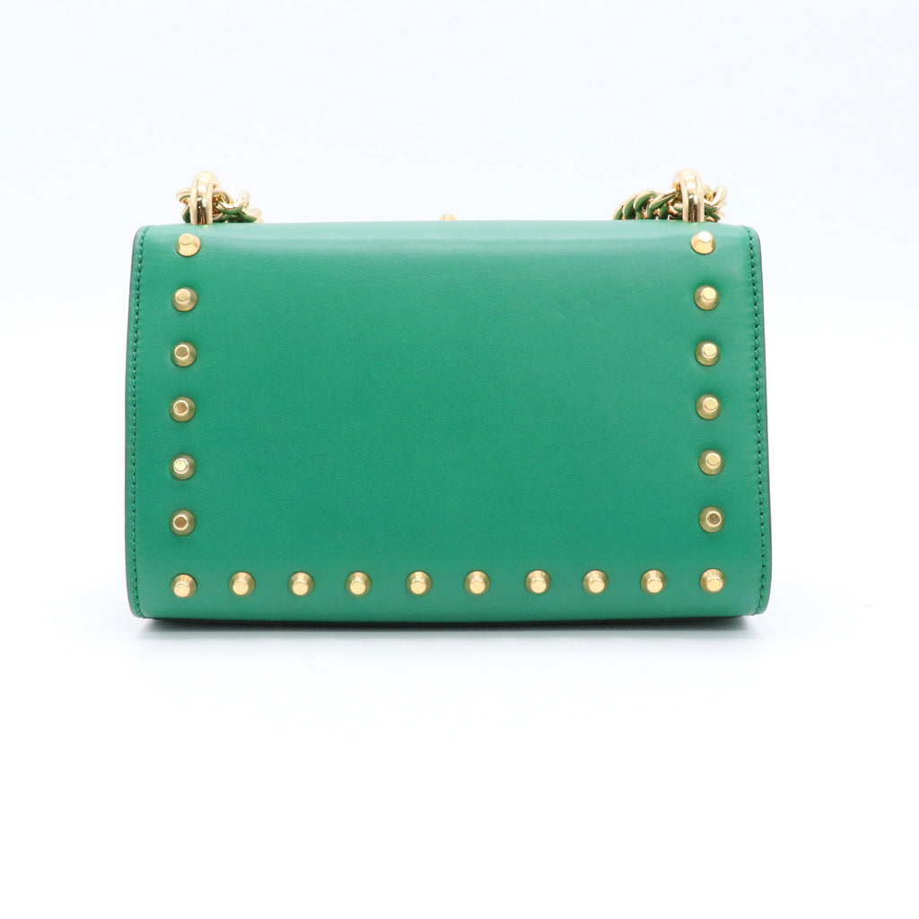 Pearly Padlock Shoulder Bag Studded Leather Small twins