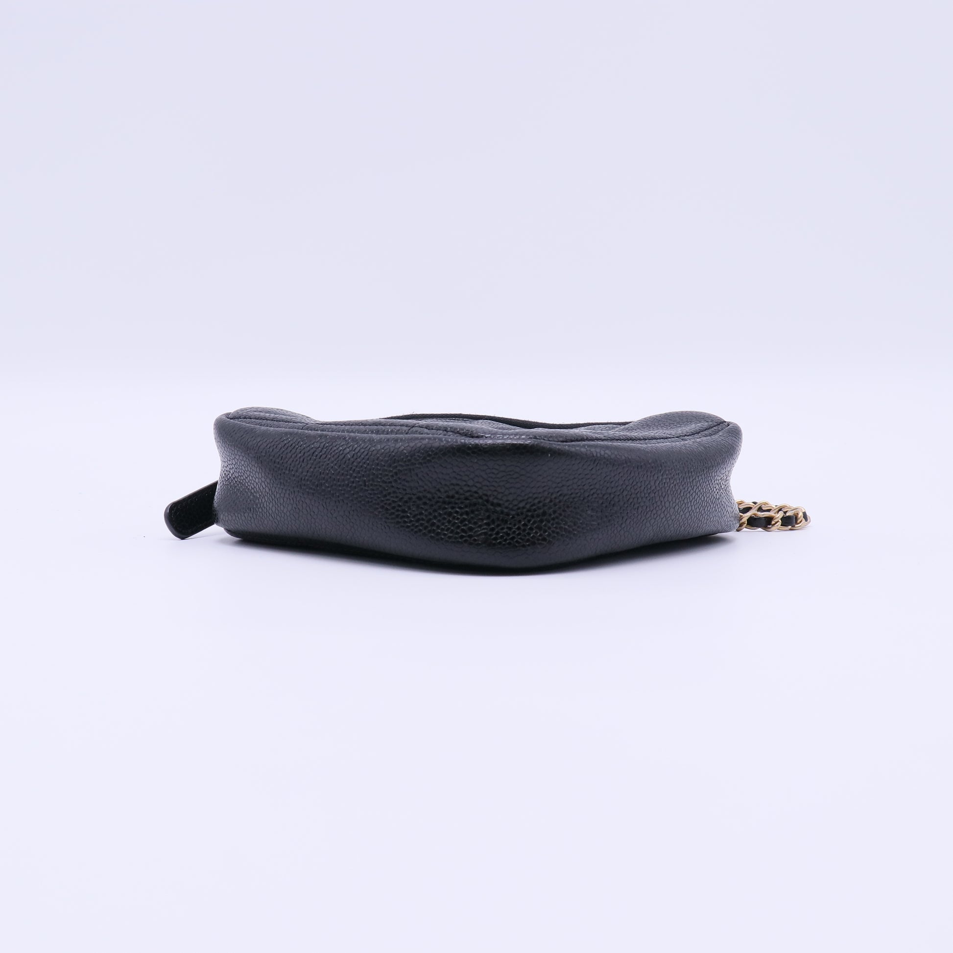 Chanel Diamond Coin Purse with Chain Quilted Caviar Twins LDJ4030