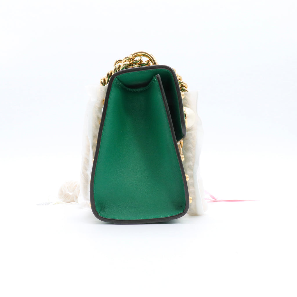 Pearly Padlock Shoulder Bag Studded Leather Small twins