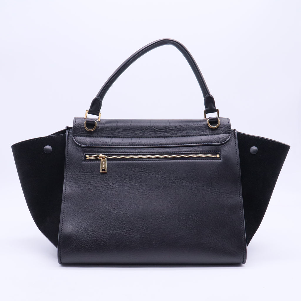 Trapeze Crocodile Embossed Handbag B12342