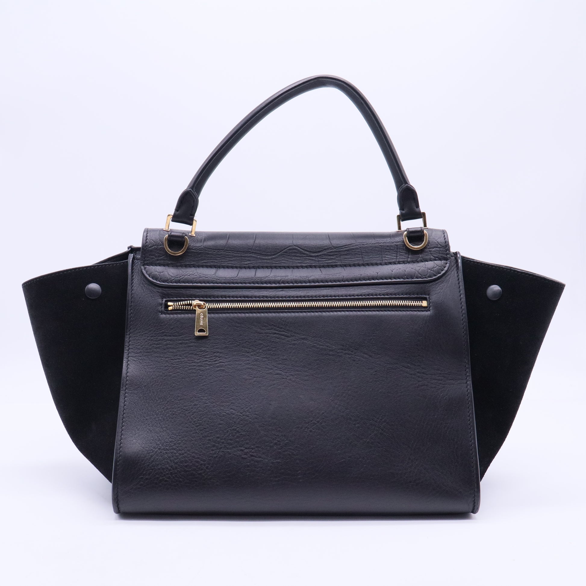 Trapeze Crocodile Embossed Handbag B12342
