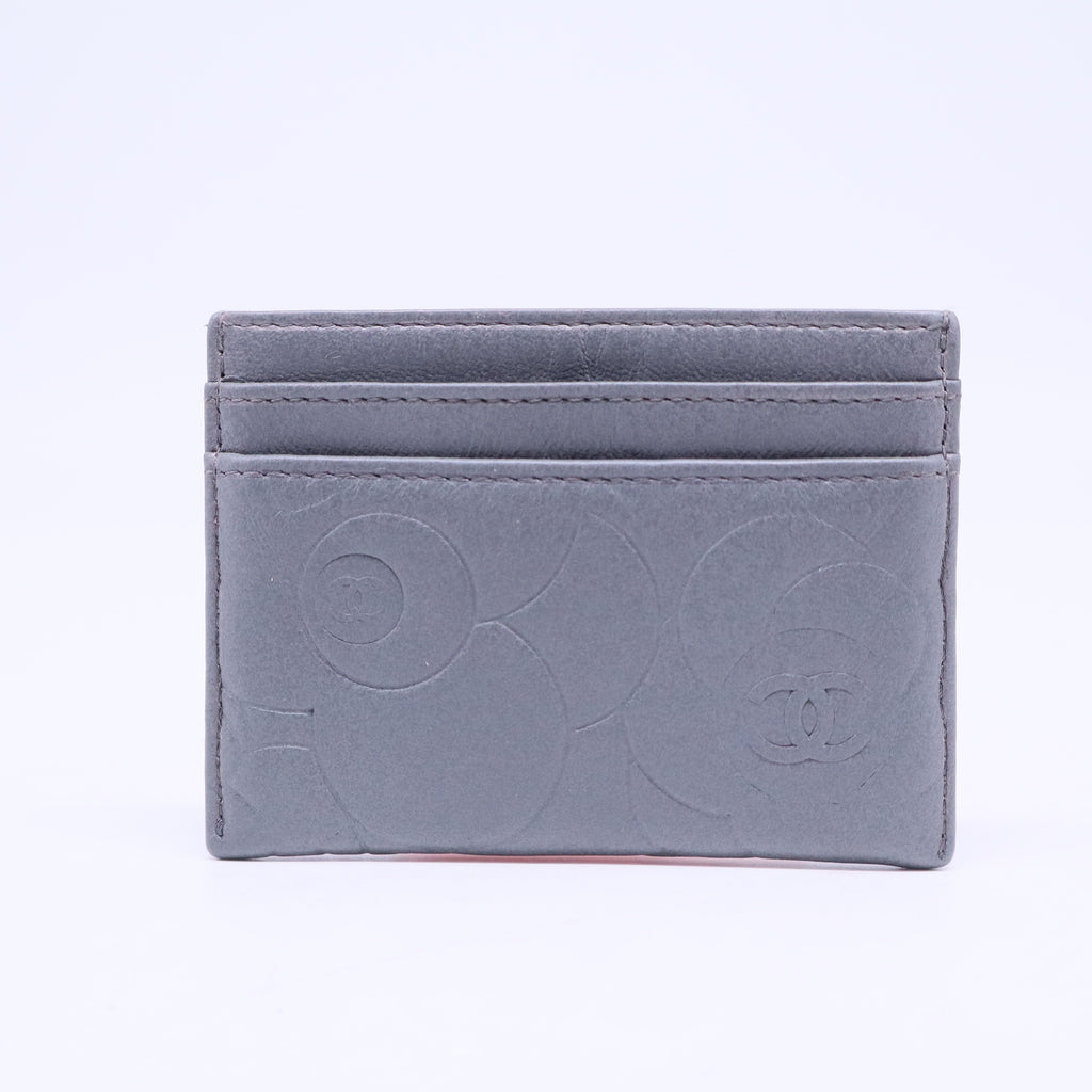 Classic Card Holder Camellia Caviar W20614