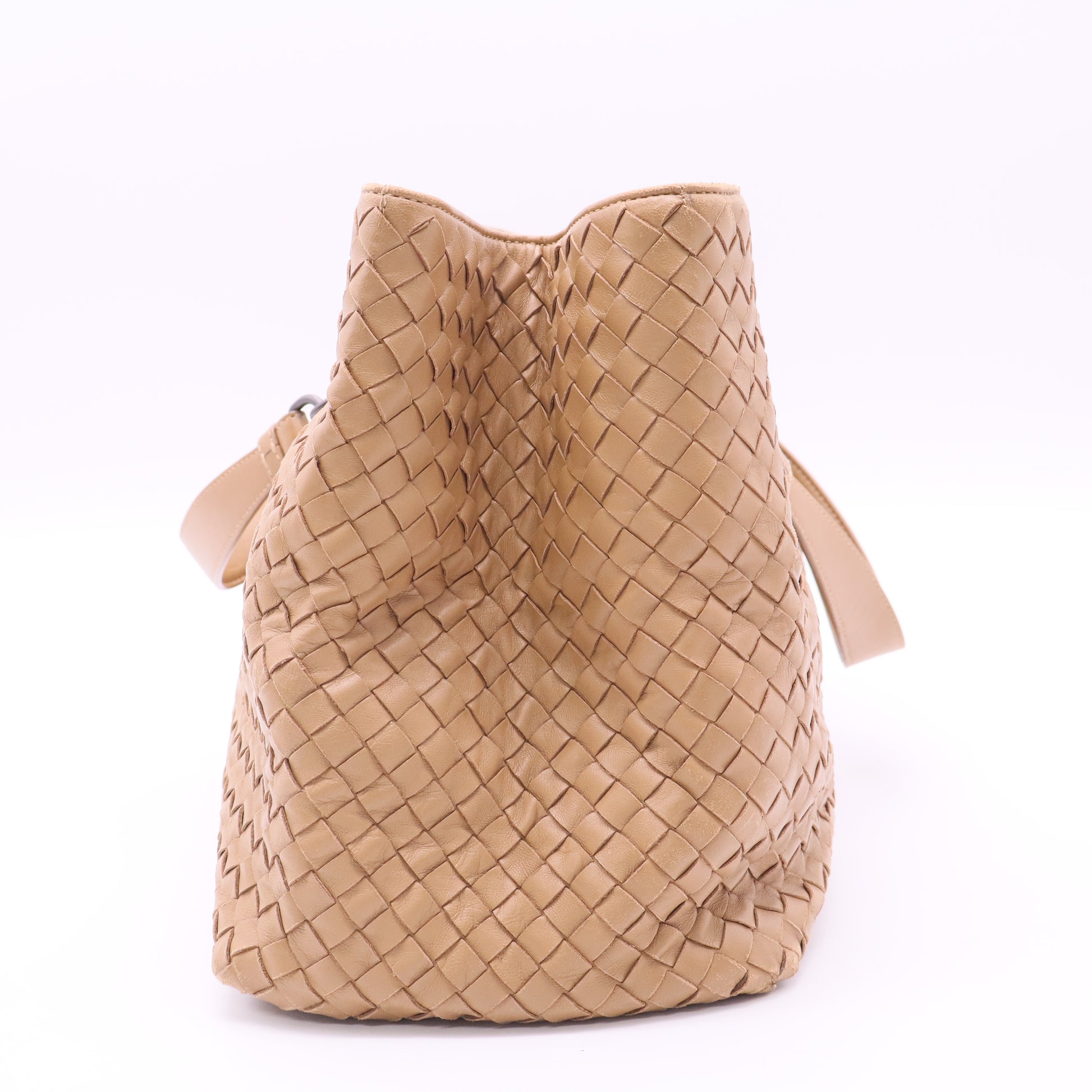 Bottega Veneta Intrecciato Chain Tote - Brown Shoulder Bags Twins