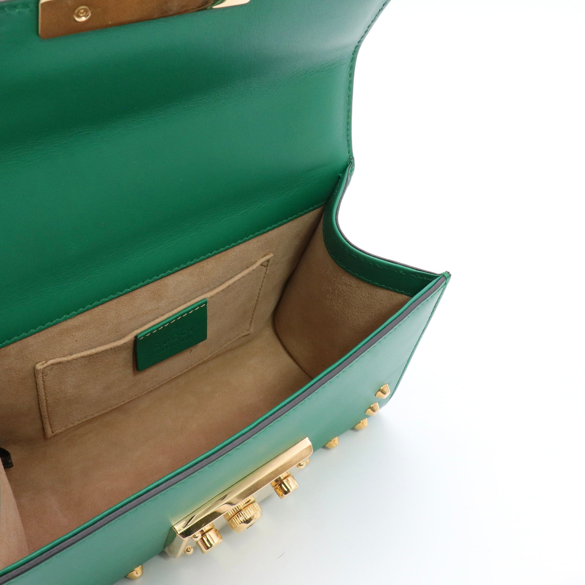 Pearly Padlock Shoulder Bag Studded Leather Small twins