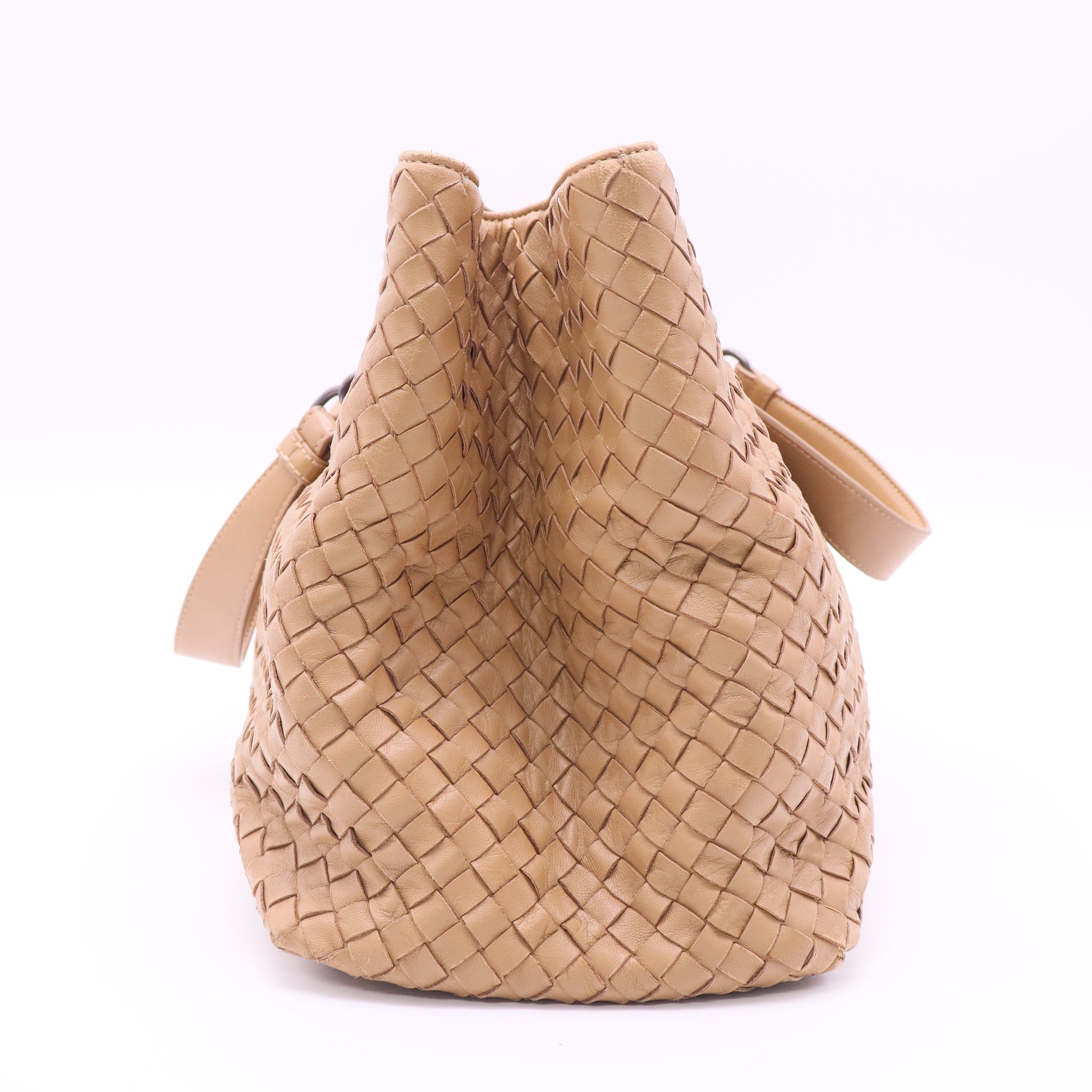 Bottega Veneta Intrecciato Chain Tote - Brown Shoulder Bags Twins