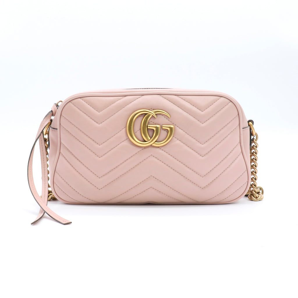 Calfskin Matelasse Small GG Marmont Chain Shoulder Bag twins