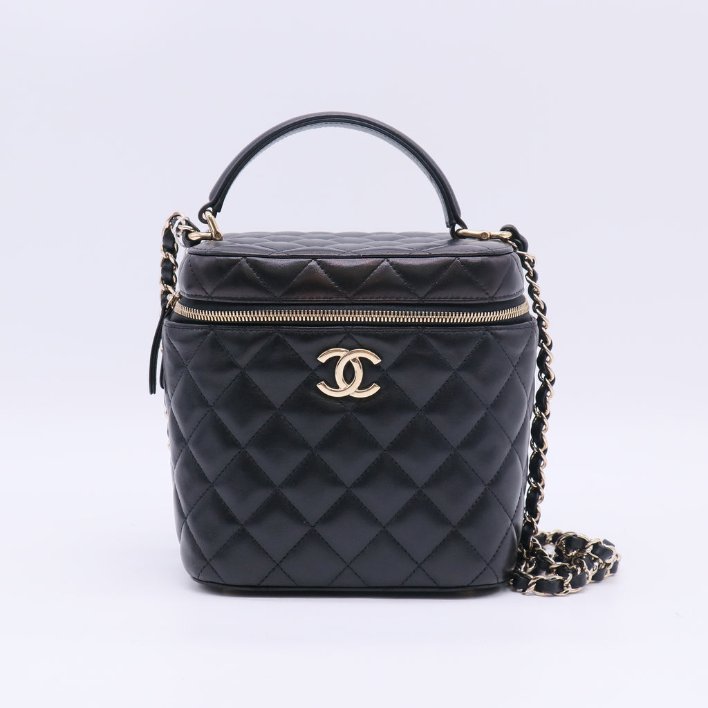 Chanel Classic Top Handle Vanity Case with Chain twins LDZ784