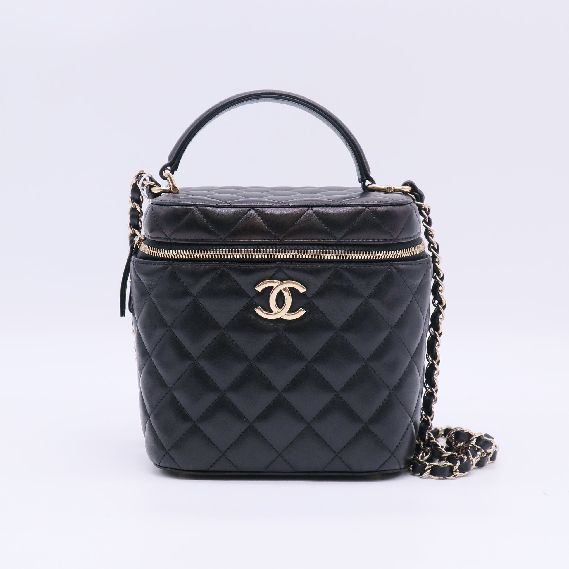 Chanel Classic Top Handle Vanity Case with Chain twins LDZ784