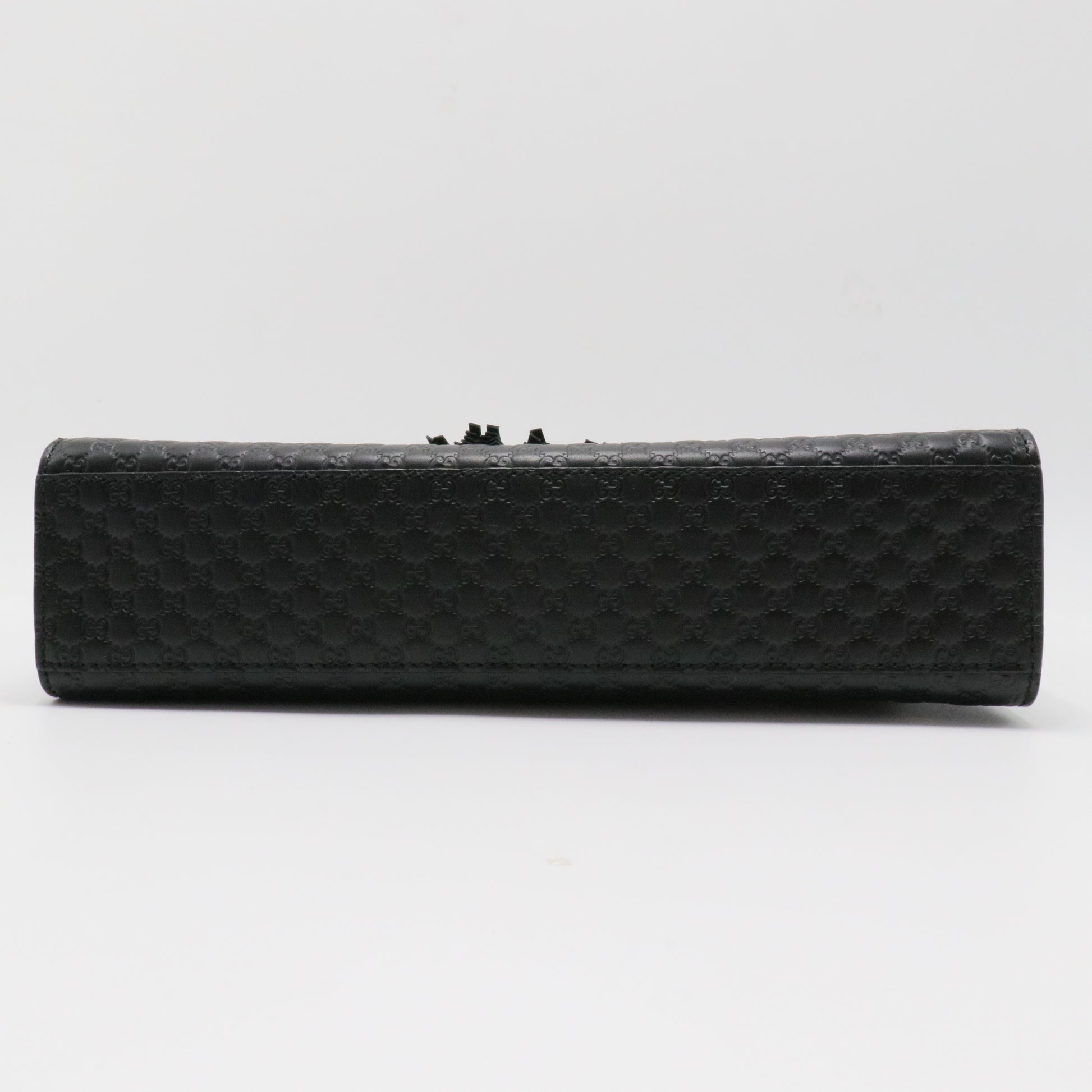 Black Guccissima Leather Emily Chain Shoulder Bag