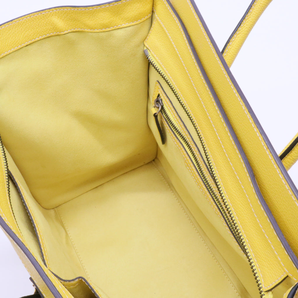 Yellow Luggage Leather Handbag