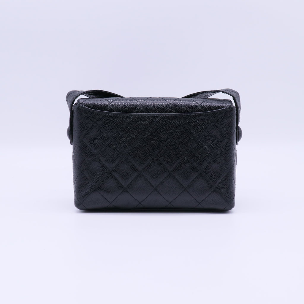 Vintage CC Box Bag Quilted Caviar Small Twins LDJ4037