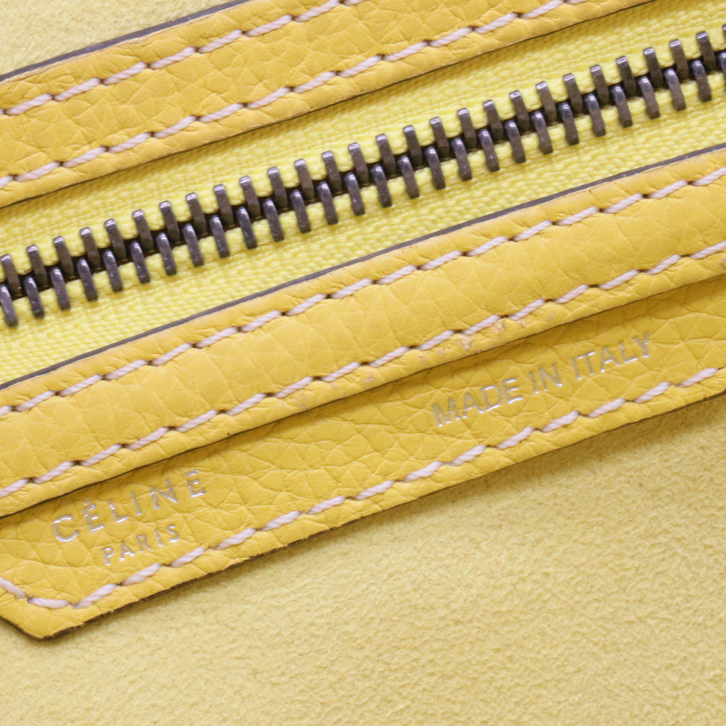 Yellow Luggage Leather Handbag