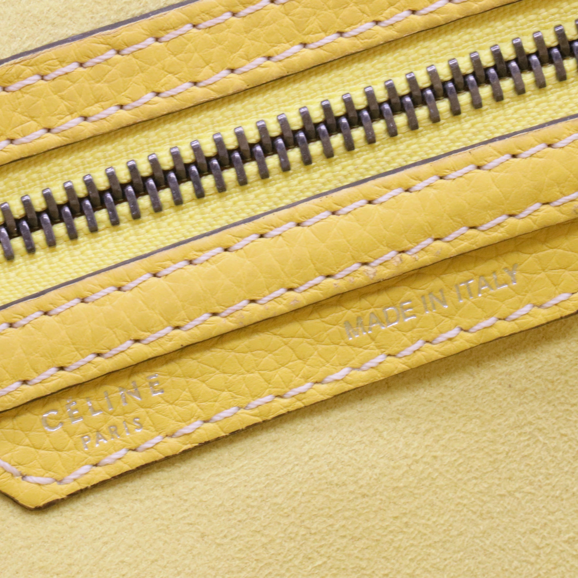 Yellow Luggage Leather Handbag