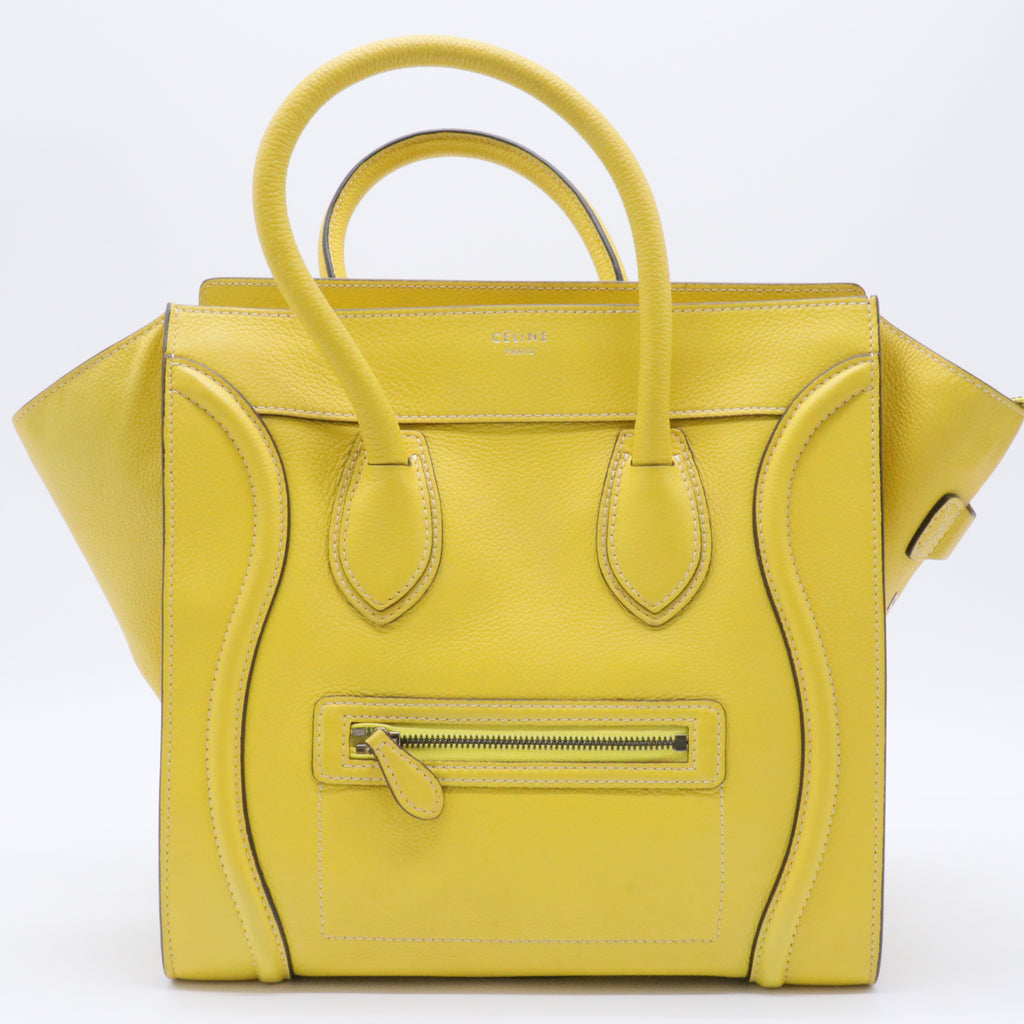 Yellow Luggage Leather Handbag