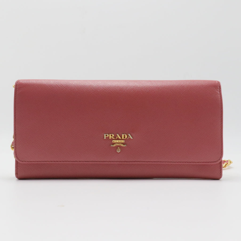 Saffiano Continental Flap Wallet Fuoco
