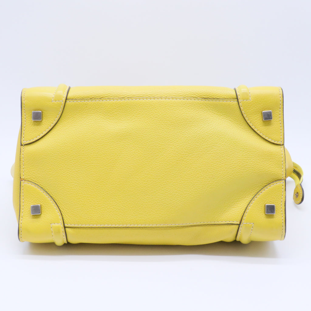 Yellow Luggage Leather Handbag