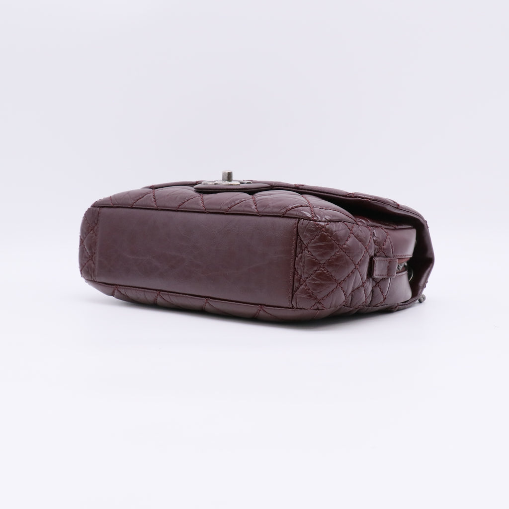 Portobello Flap Bag Quilted Aged  Bordeaux twins LDJ4886