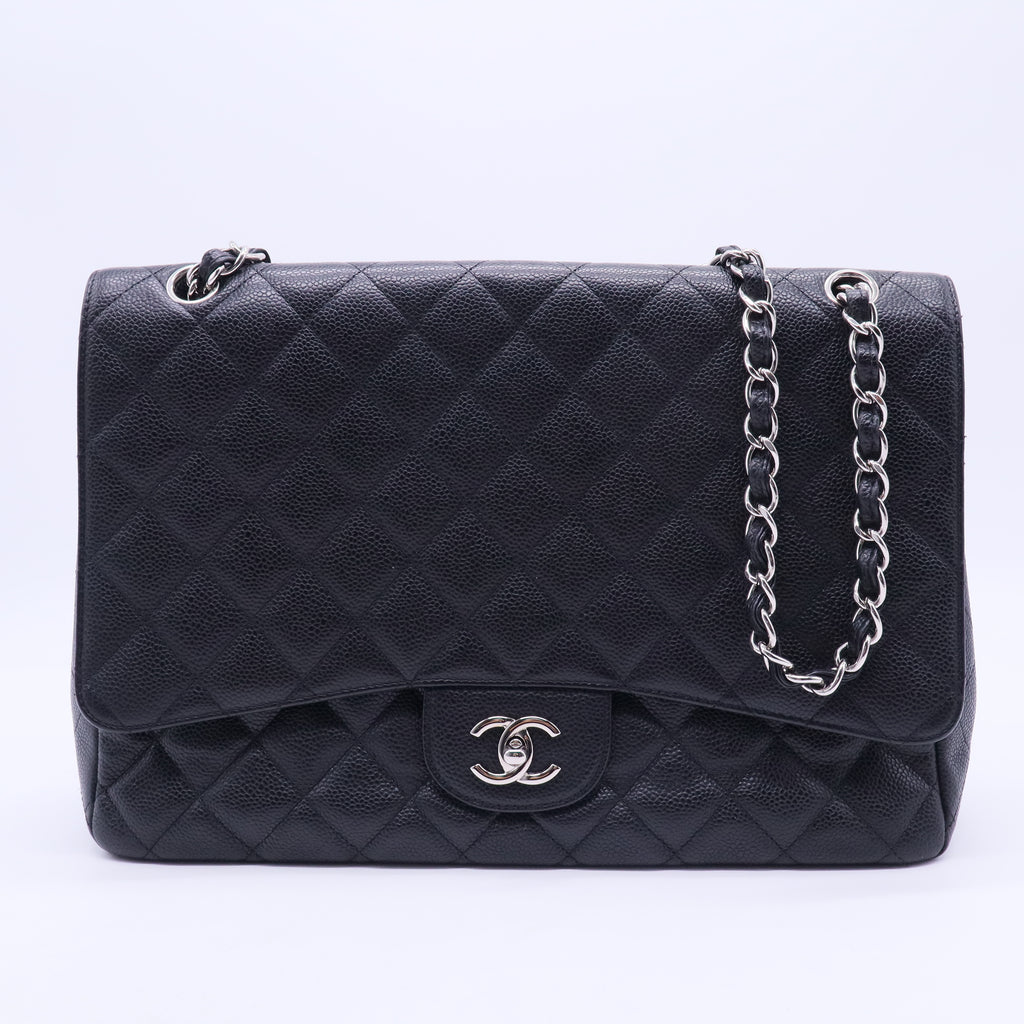 Classic Double Flap Bag Quilted Caviar Maxi B20106
