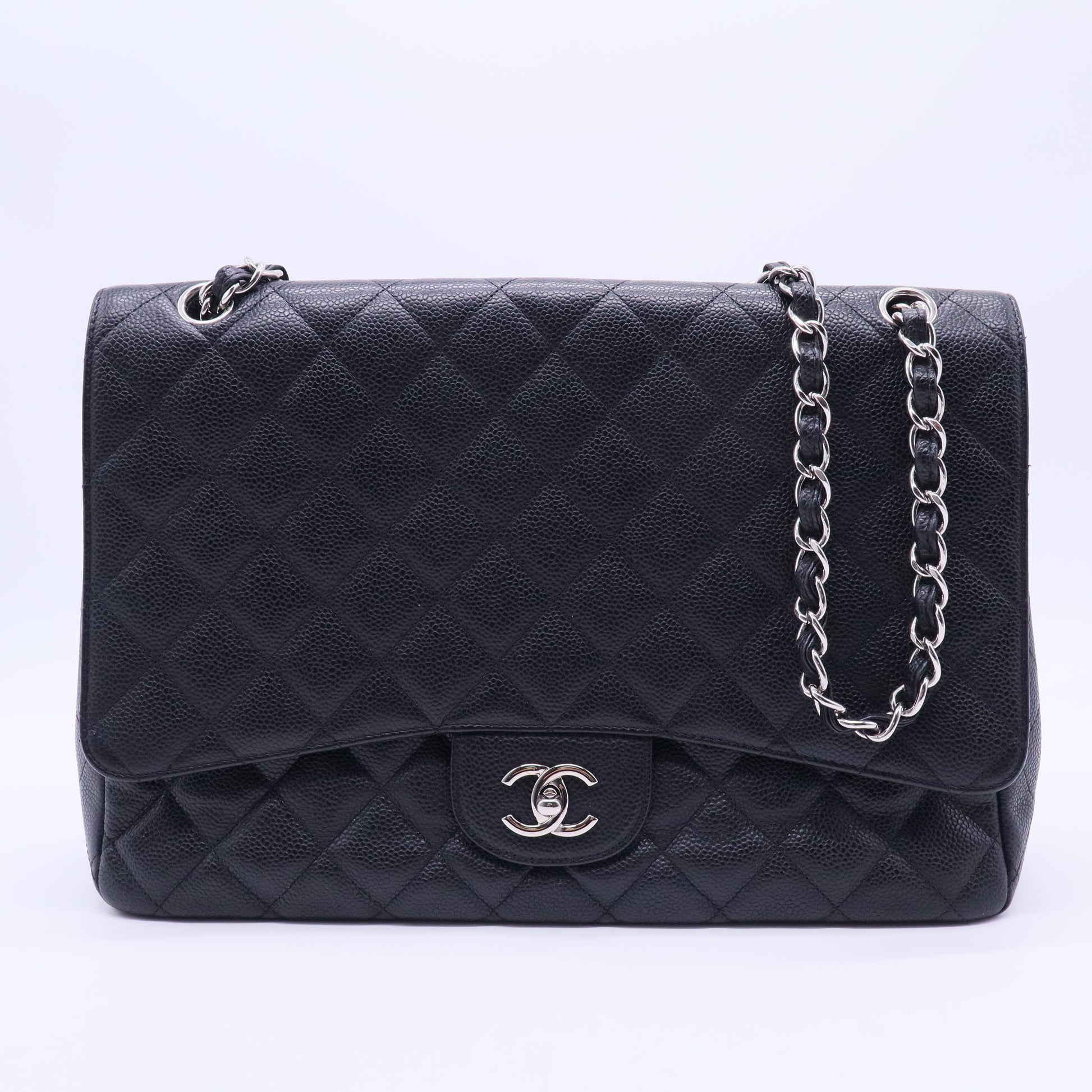 Classic Double Flap Bag Quilted Caviar Maxi B20106