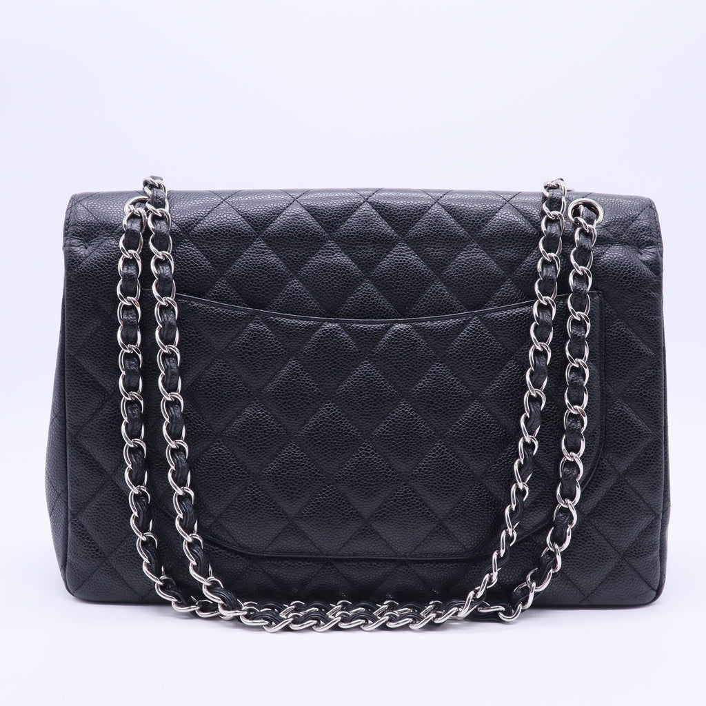 Classic Double Flap Bag Quilted Caviar Maxi B20106