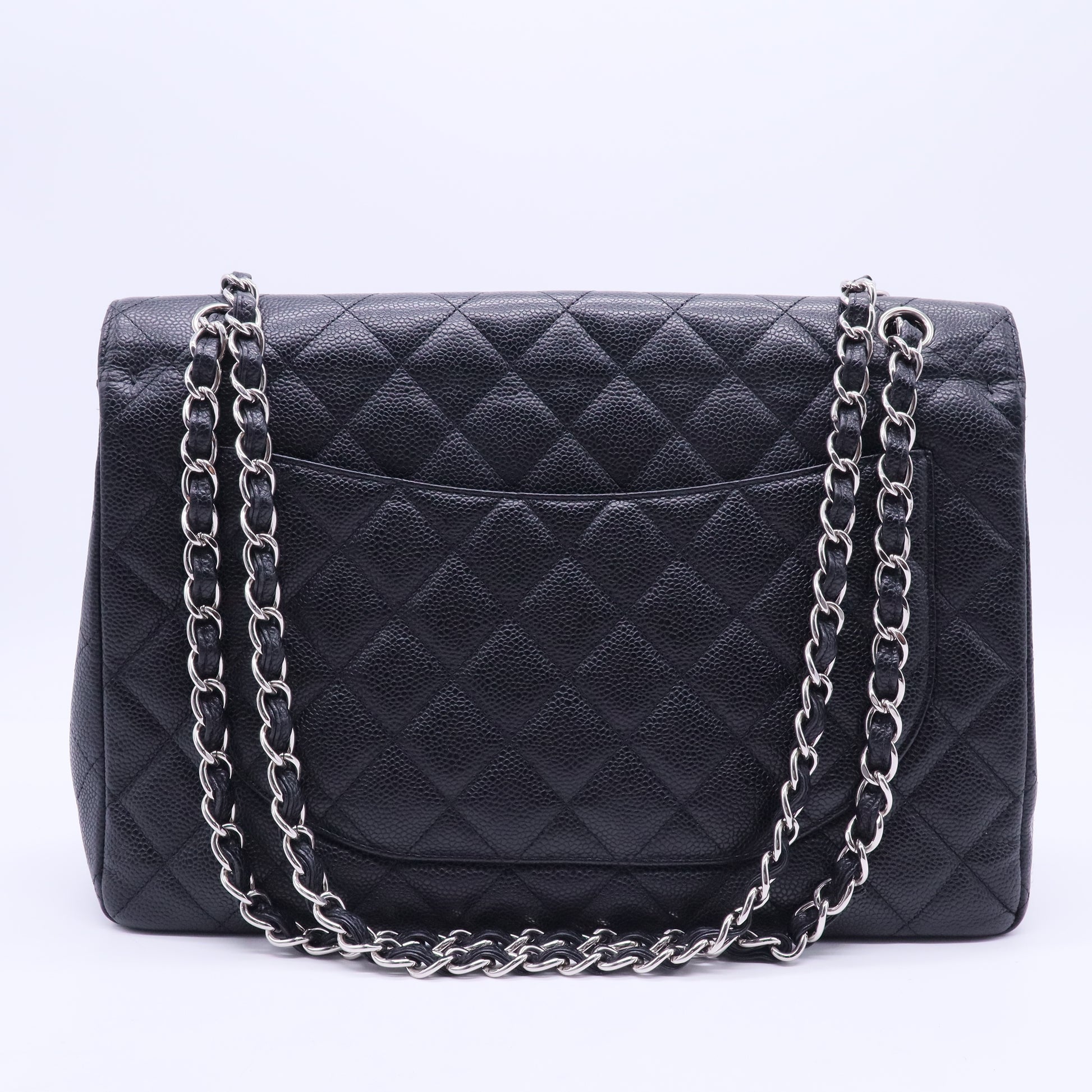 Classic Double Flap Bag Quilted Caviar Maxi B20106